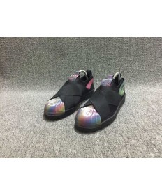 Adidas Superstar SLIP AUF schwarz / Regenbogenfarbe schuhe