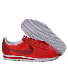 Nike Classic Cortez Nylon sneakers rot Einzigartige für damen