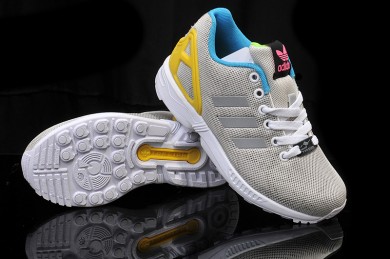 Adidas ZX FLUX sneakers grau / weiß / gelb / blau