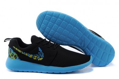 Nike Roshe Run Trainer sneakers Lovers Schwarz / Dodger blau