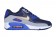 Nike Air Max 90 Essentiale cyan-royal blau-grau-god Trainer schuhe